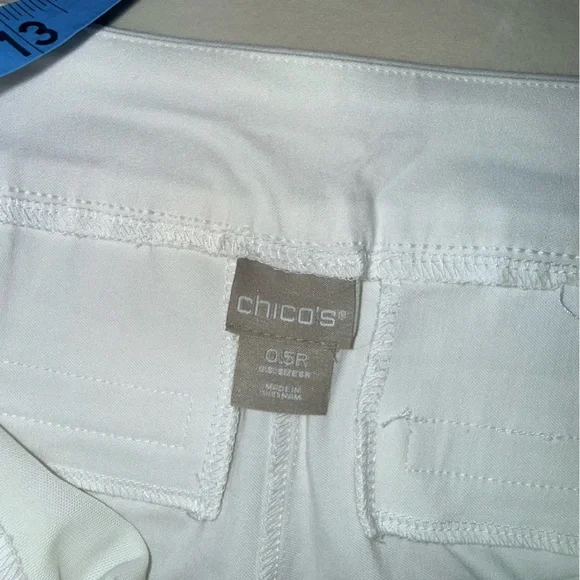 Chicos ladies white comfortable office dress casual pants - Picture 7 of 9